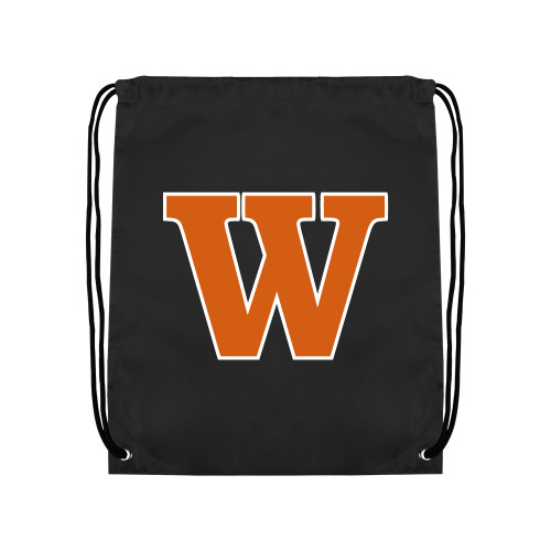  Black Drawstring Backpack - W