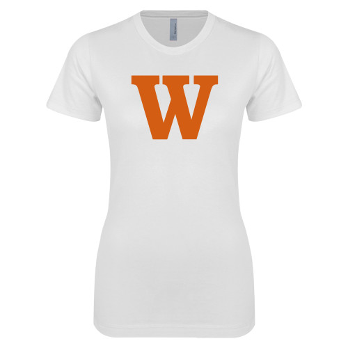  Next Level Womens White Boyfriend Tee - W