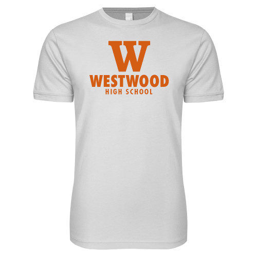 Next Level White SoftStyle T Shirt - W Westwood High School Stacked