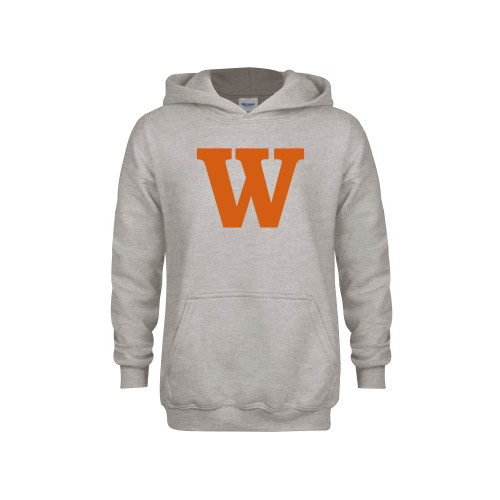  Youth Grey Fleece Hood - W