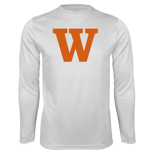  White Performance Long Sleeve Shirt - W