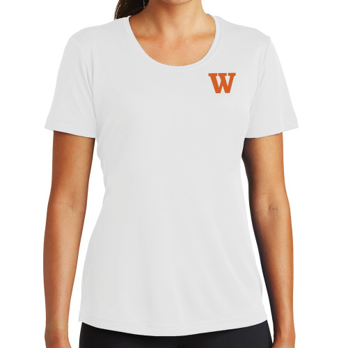  Womens White Performance Tee - W