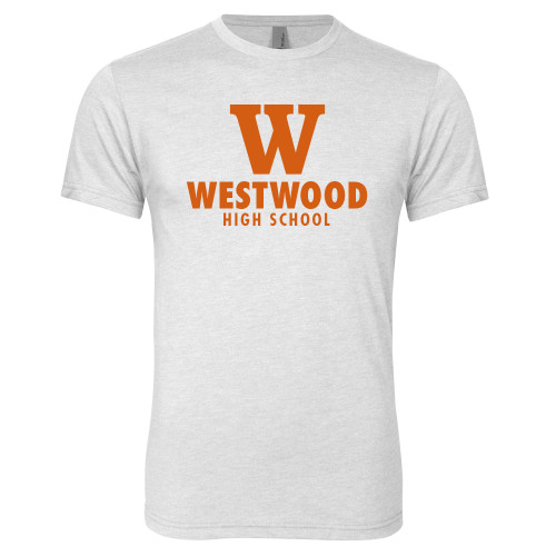  Next Level Heather White Triblend Tee - W Westwood High School Stacked