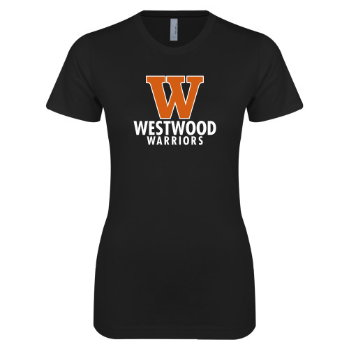  Next Level Womens Black Boyfriend Tee - W Westwood Warriors