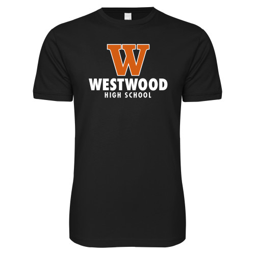  Next Level Black SoftStyle T Shirt - W Westwood High School Stacked