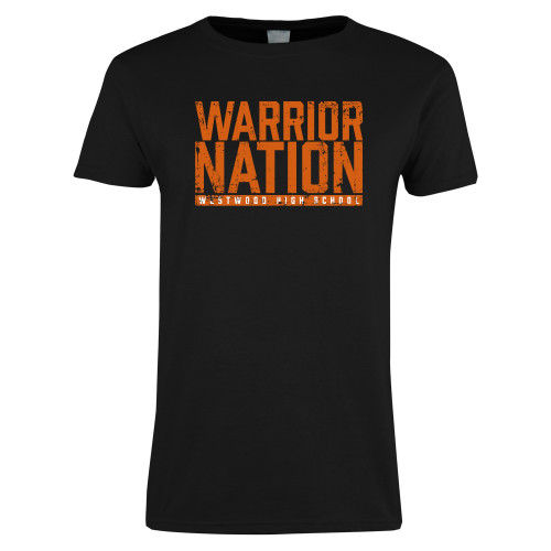  Womens Black Short Sleeve Tee - Warrior Nation