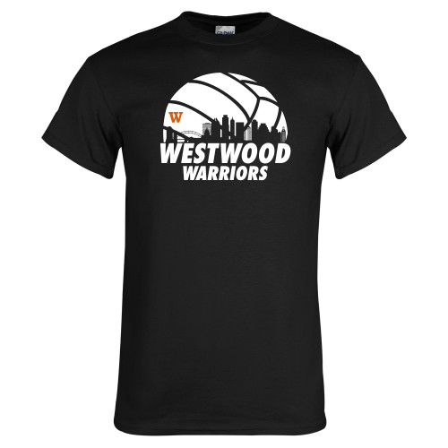  Black T Shirt - Skyline in Volleyball