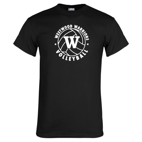  Black T Shirt - W on Volleyball