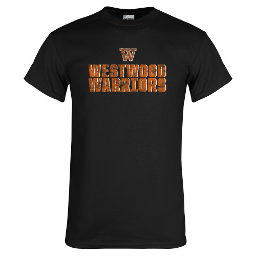  Black T Shirt - Block Stacked