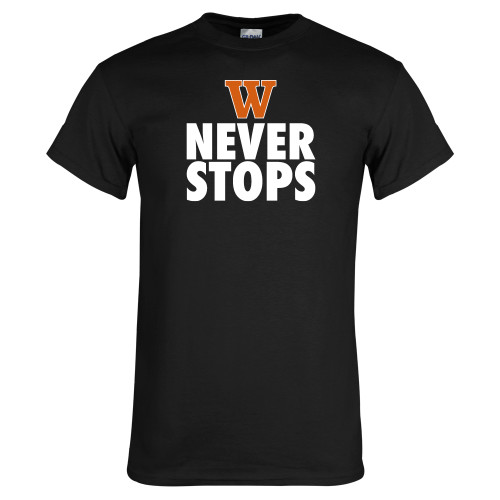  Black T Shirt - W Never Stops