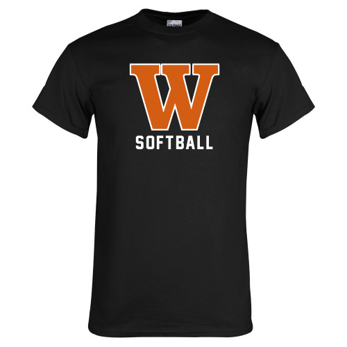  Black T Shirt - Softball