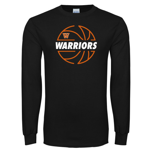  Black Long Sleeve T Shirt - Basketball