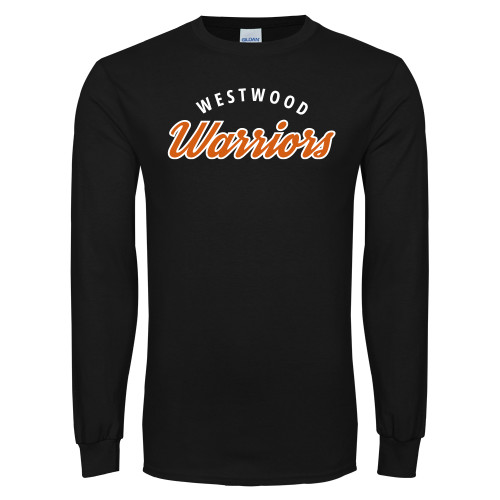  Black Long Sleeve T Shirt - Script