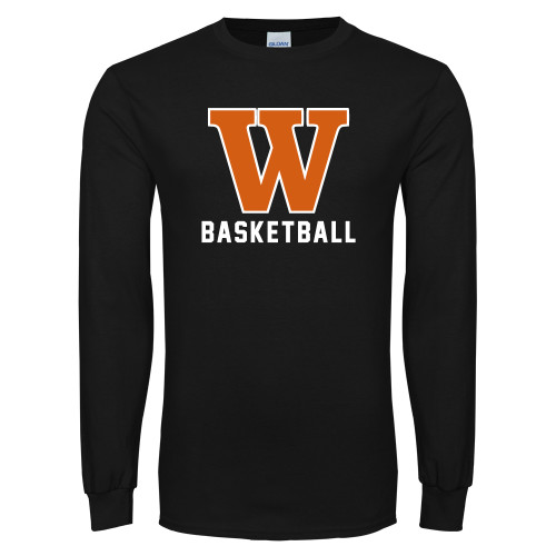  Black Long Sleeve T Shirt - Basketball