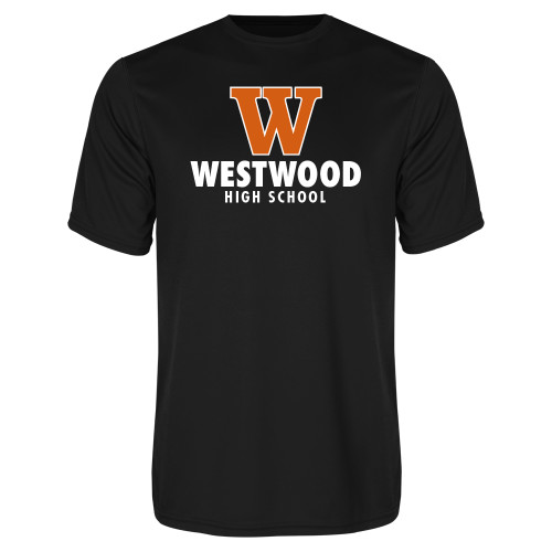  Black Performance Tee - W Westwood High School Stacked