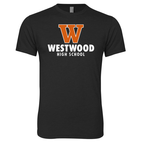  Next Level Black Triblend Tee - W Westwood High School Stacked