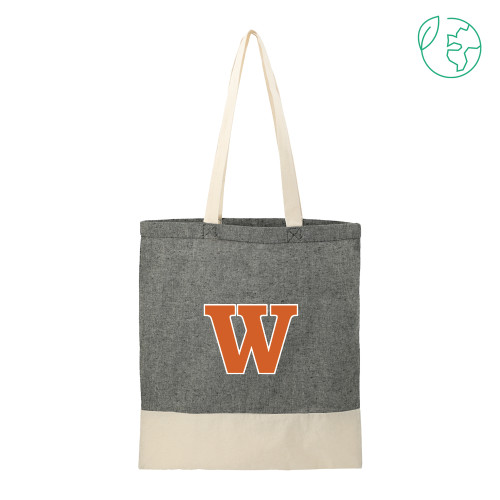  Split Recycled Black Cotton Twill Convention Tote - W