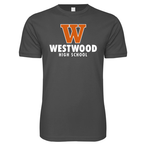  Next Level Charcoal SoftStyle T Shirt - W Westwood High School Stacked