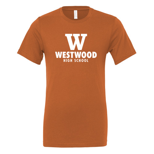  Bella + Canvas Autumn Jersey Cotton T Shirt - W Westwood High School Stacked