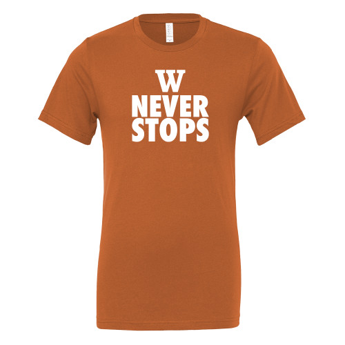  Bella + Canvas Autumn Jersey Cotton T Shirt - W Never Stops
