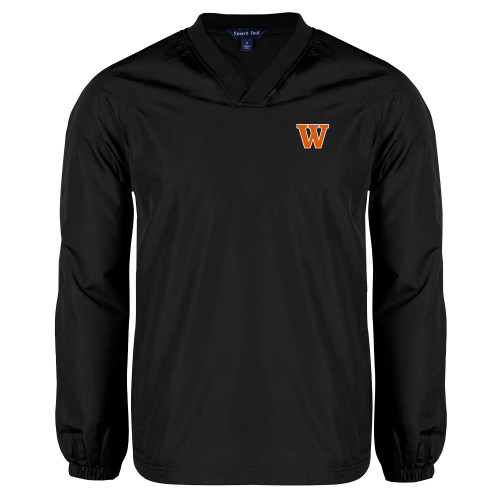  Black V Neck Raglan Windshirt - W