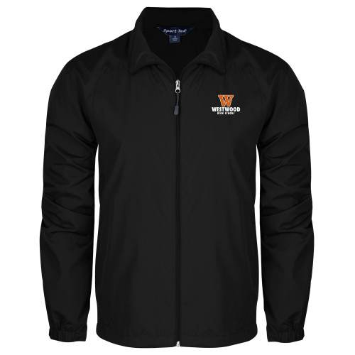  Black Full Zip Wind Jacket - W Westwood High School Stacked