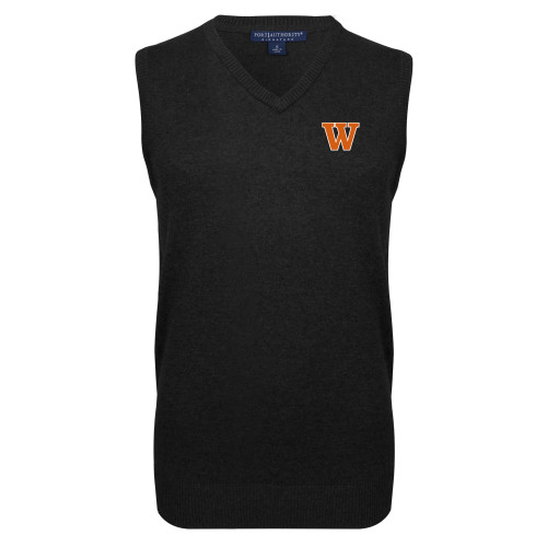 Black VNeck Sweater Vest - W