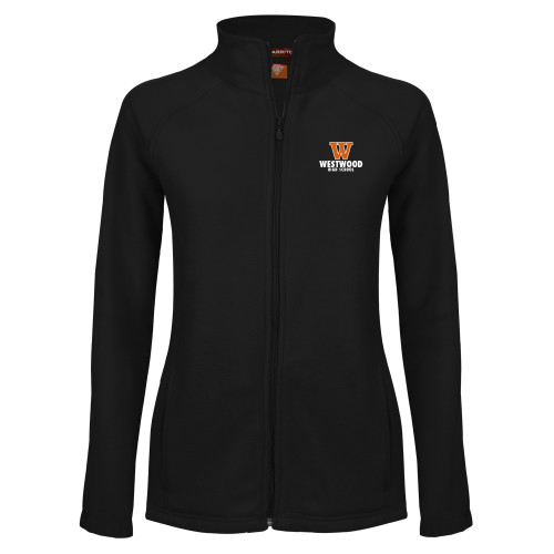  Womens Black Fleece Full Zip Jacket - W Westwood High School Stacked