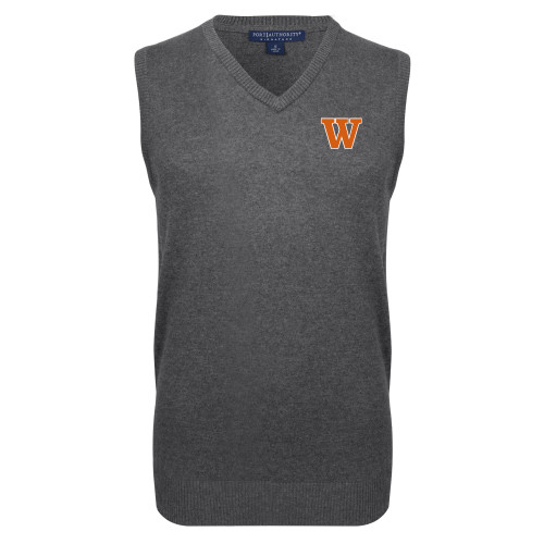  Charcoal VNeck Sweater Vest - W