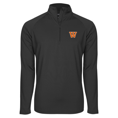  Sport Tek Charcoal Sport Wick Stretch 1/2 Zip Pullover - W