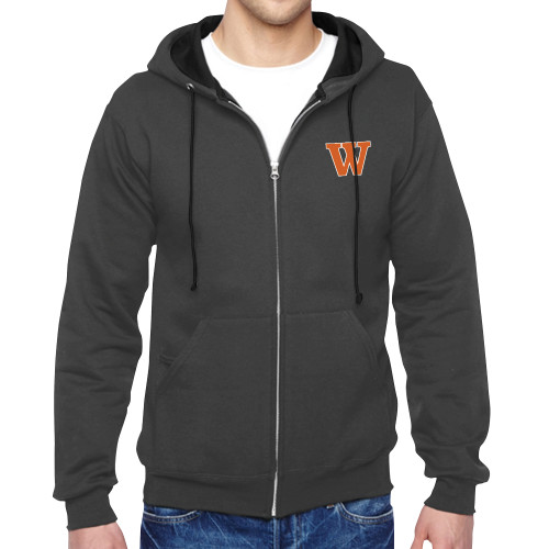 Charcoal Fleece Full Zip Hoodie - W
