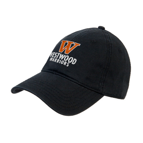  Black Unstructured Adjustable Low Profile Hat - W Westwood Warriors