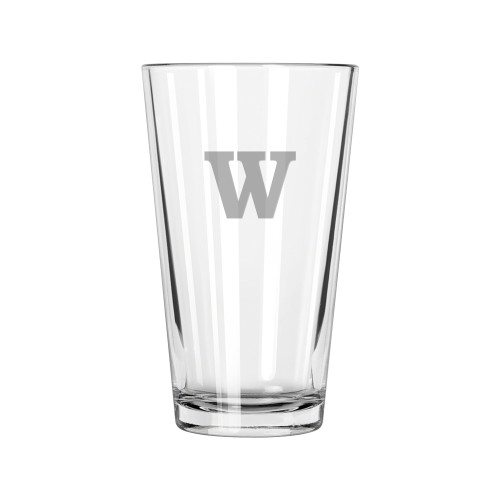  Libbey Glass 16oz - W Engraved