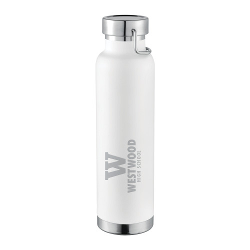  Thor Copper Vacuum Insulated White Bottle 22oz - W Westwood High School Stacked Engraved
