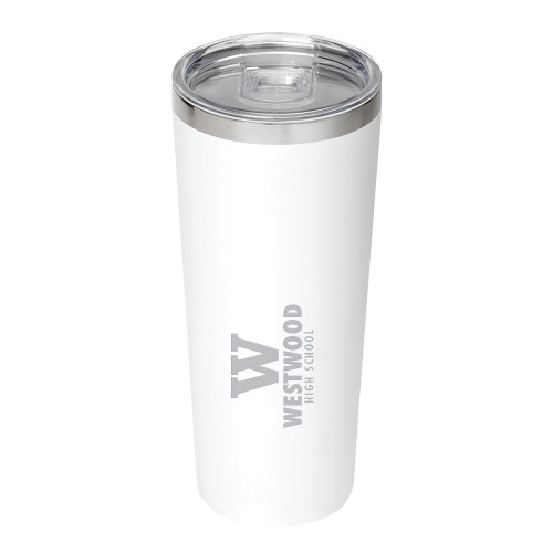  Thor Vacuum Insulated White Tumbler 22oz - W Westwood High School Stacked Engraved