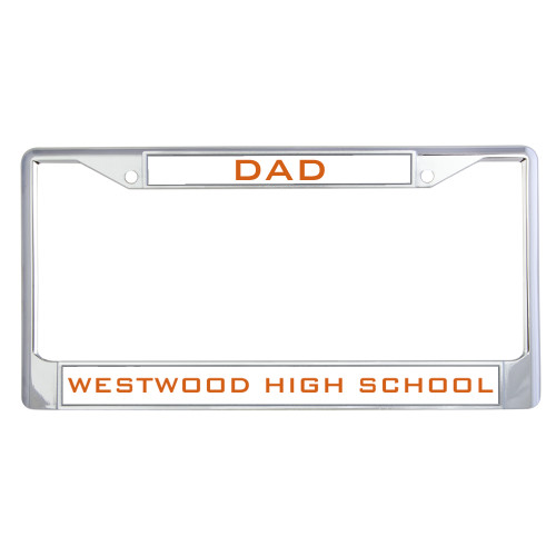  Dad Metal License Plate Frame in Chrome - Dad