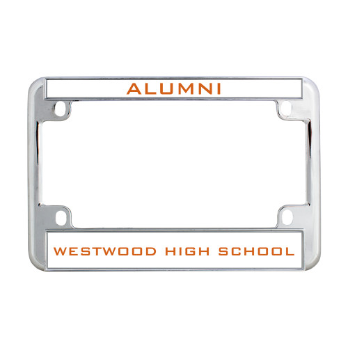  Metal Motorcycle License Plate Frame in Chrome - Alumni