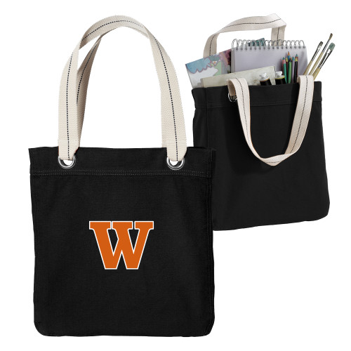  Allie Black Canvas Tote - W