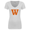 Thumbnail image for  Next Level Womens White Ideal V Tee