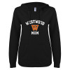 Thumbnail image for  ENZA Womens Black V Notch Raw Edge Fleece Hoodie