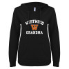 Thumbnail image for  ENZA Womens Black V Notch Raw Edge Fleece Hoodie