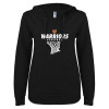 Thumbnail image for  ENZA Womens Black V Notch Raw Edge Fleece Hoodie