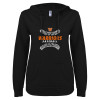 Thumbnail image for  ENZA Womens Black V Notch Raw Edge Fleece Hoodie