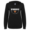 Thumbnail image for  ENZA Womens Black V Notch Raw Edge Fleece Hoodie