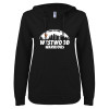 Thumbnail image for  ENZA Womens Black V Notch Raw Edge Fleece Hoodie