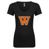 Thumbnail image for  Next Level Womens Black Ideal V Tee