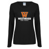 Thumbnail image for  Womens Black Long Sleeve V Neck Tee 