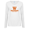 Thumbnail image for  Womens White Long Sleeve V Neck Tee