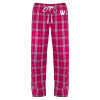 Thumbnail image for  Womens Dark Fuchsia/White Flannel Pajama Pant