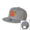 Thumbnail image for  Heather Grey Wool Blend Flat Bill Snapback Hat